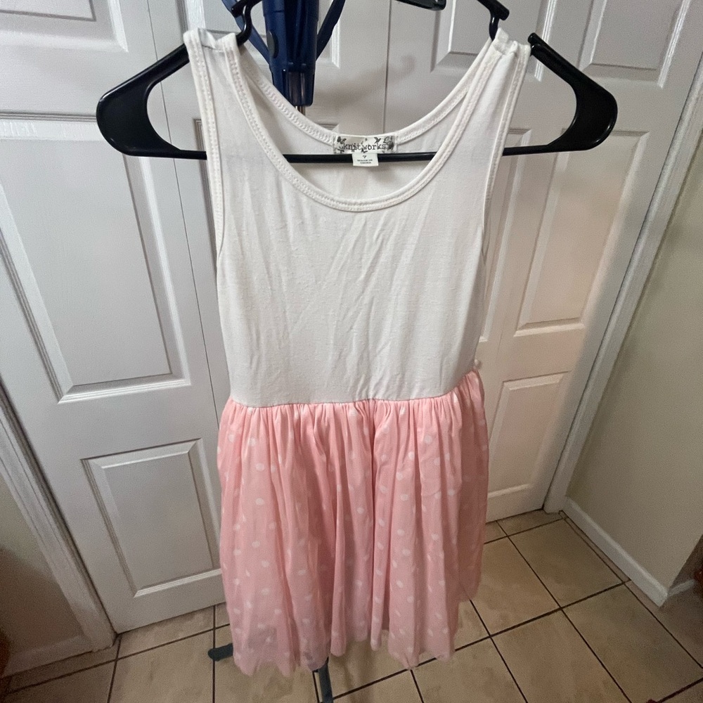 Knitworks White and Pink Dress